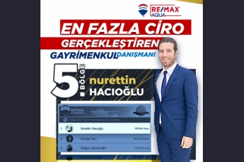 2020 Yılı REMAX Türkiye  Beşinci Bölge de, Nisan Ayı Ciro Birincisi.